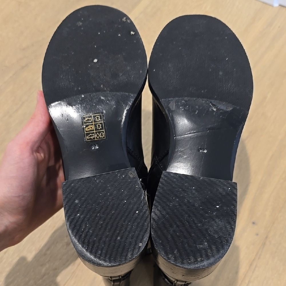 Tory Burch Black Leather Ankle Boots - Picture 2 of 4